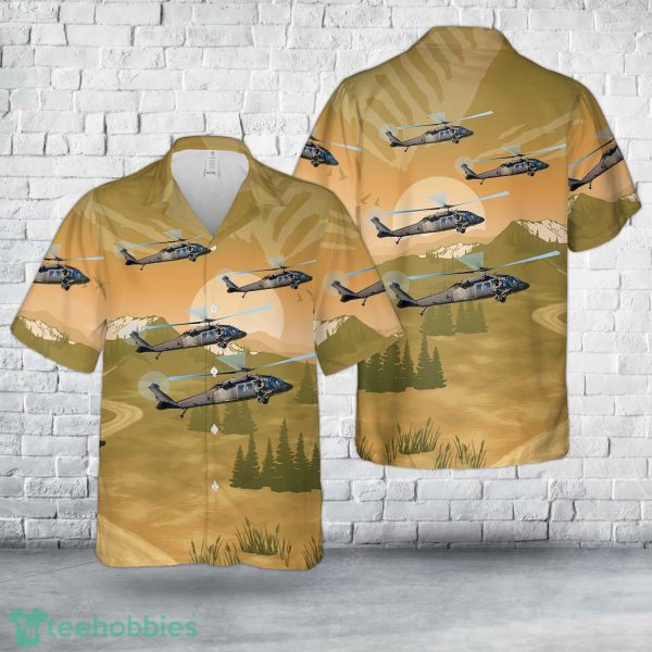 US Army Sikorsky UH-60A Black Hawk (S-70A) Hawaiian Shirt Product Photo 1