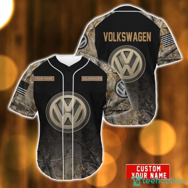 Volkswagen Hunting pattern 3D Baseball Jersey Shirt For Men And Women Car Lover Gift Custom Name Product Photo 1