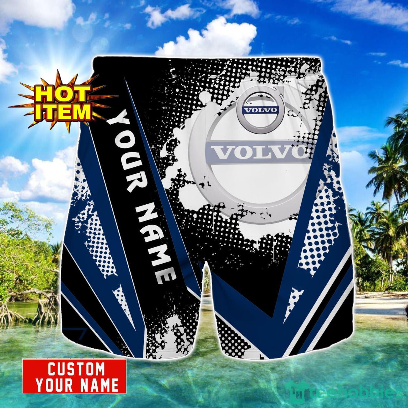 Volvo Beach Shorts For Men 3D Printing Custom Name Car Lover Gift Product Photo 1