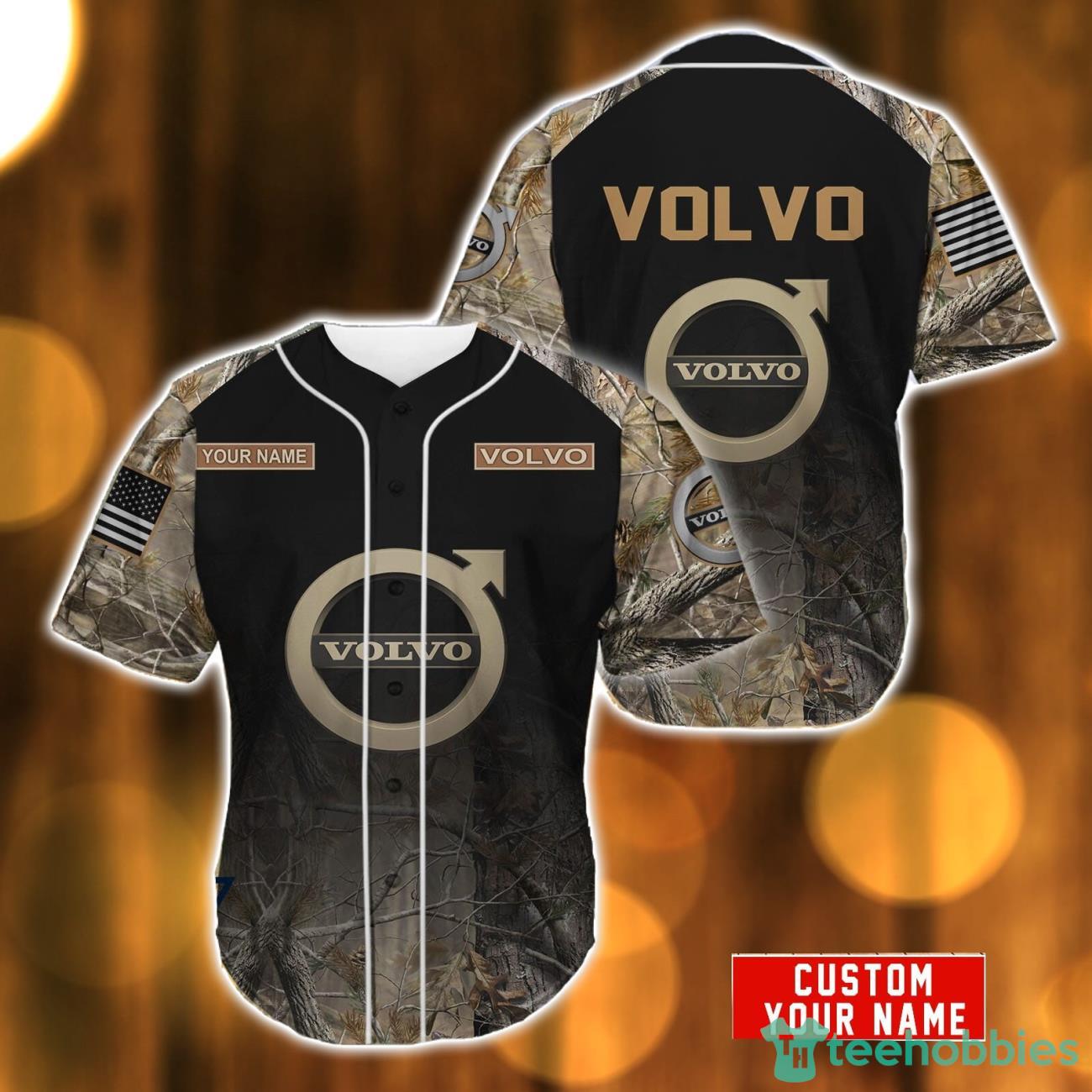 Volvo Hunting pattern 3D Baseball Jersey Shirt For Men And Women Car Lover Gift Custom Name Product Photo 1
