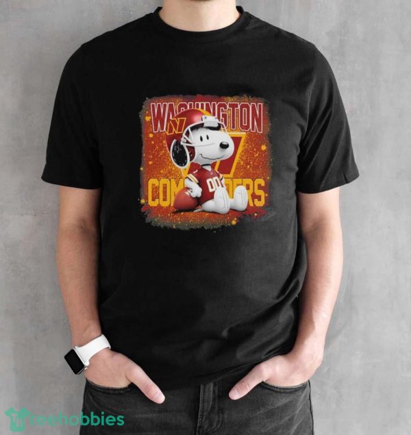 Washington Commanders Mix Snoopy T-Shirt - Black Unisex T-Shirt