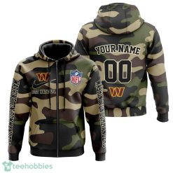 Washington Commanders Personalized Name And Number Hoodie Camo Style For Fans Product Photo 2