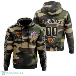 Washington Commanders Personalized Name And Number Hoodie Camo Style For Fans Product Photo 1