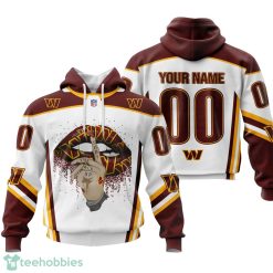 Washington Commanders Sexy Lips Custom Name And Number 3D Hoodie Product Photo 1