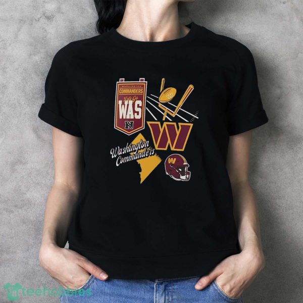 Washington Commanders Split Zone Shirt - Ladies T-Shirt