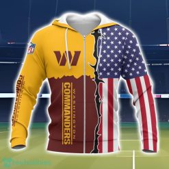 Washington Football Team US Flag 3D All Over Printed T shirt Hoodie Sweatshirt image Washington Football Team US Flag 3D All Over Printed T-shirt Hoodie Sweatshirt Product Photo 2