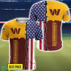 Washington Football Team US Flag 3D All Over Printed T shirt Hoodie Sweatshirt image Washington Football Team US Flag 3D All Over Printed T-shirt Hoodie Sweatshirt Product Photo 5