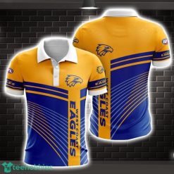 West Coast Eagles Striped Style 3D Polo Shirt Shirt For Sport Golf Lover Product Photo 1