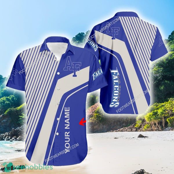 Air Force Falcons Exotic New AOP Hawaiian Shirt Gift For Fans Custom Name - Air Force Falcons Exotic New AOP Hawaiian Shirt Gift For Fans Custom Name
