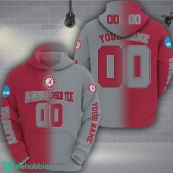 Alabama Crimson Tide 3D Hoodie Custom Name Number Unisex Football Team Hoodie Product Photo 2