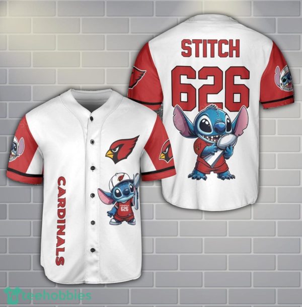 Arizona Cardinals Lilo And Stitch Champions Baseball Jersey Shirt Custom Name Number Team Gift Product Photo 1