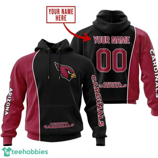 Arizona Cardinals Personalized Name Number 3D Hoodie Team Gift Product Photo 2