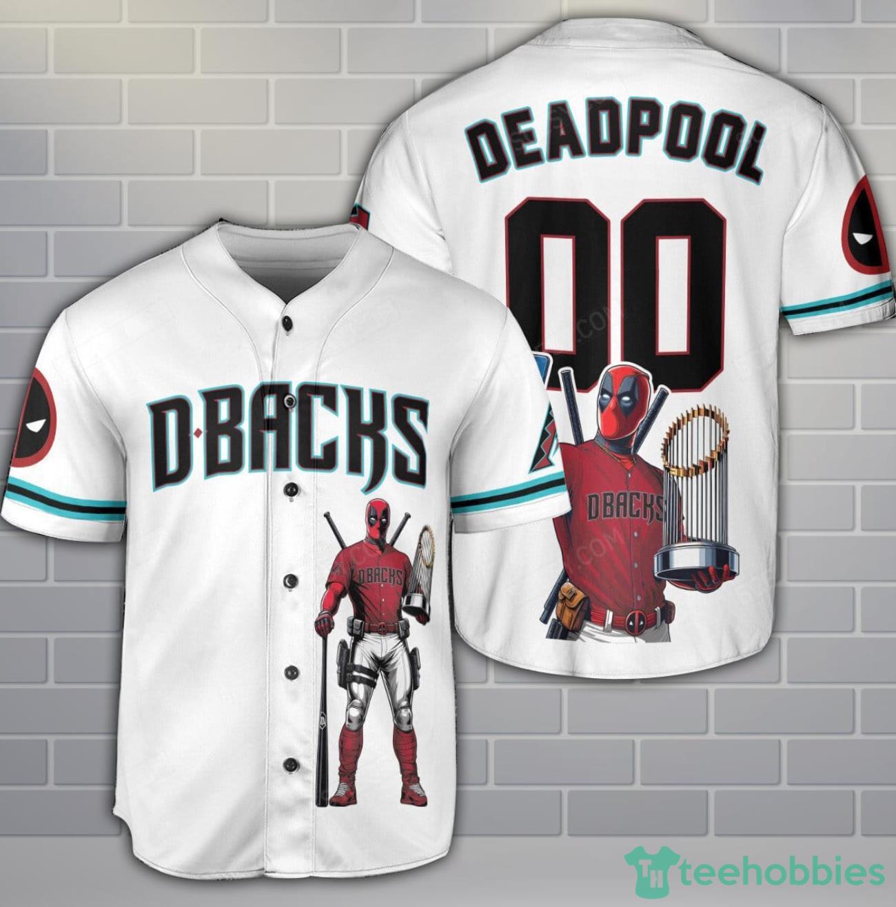 Arizona Diamondbacks Deadpool Baseball Jersey Shirt Custom Name Number For Fans Product Photo 1