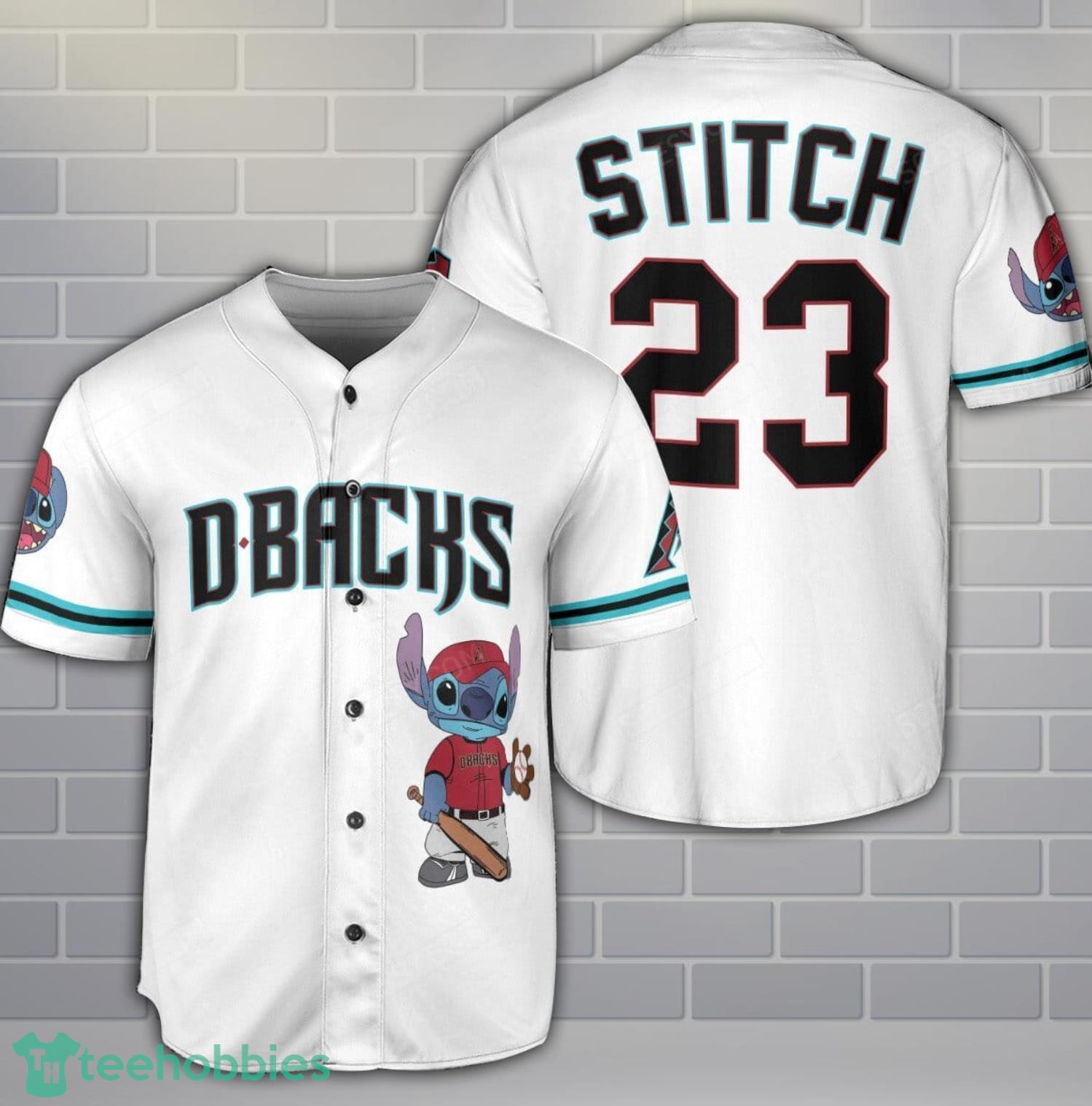 Arizona Diamondbacks Lilo And Stitch Baseball Jersey Shirt Custom Name Number Team Gift Product Photo 1