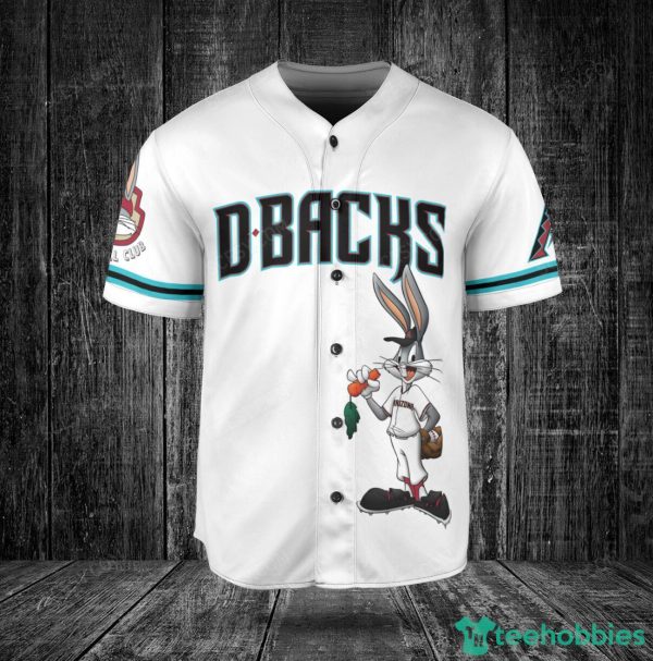Arizona Diamondbacks Looney Tunes Bugs Bunny Baseball Jersey White Product Photo 2