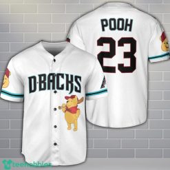 Arizona Diamondbacks Winnie the Pooh Baseball Jersey Shirt Cute Gift For Men Women Custom Name Number Product Photo 1