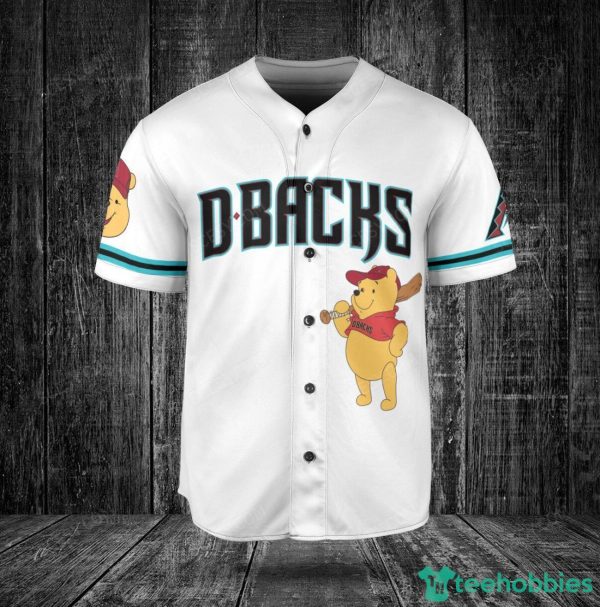 Arizona Diamondbacks Winnie the Pooh Baseball Jersey White Product Photo 2