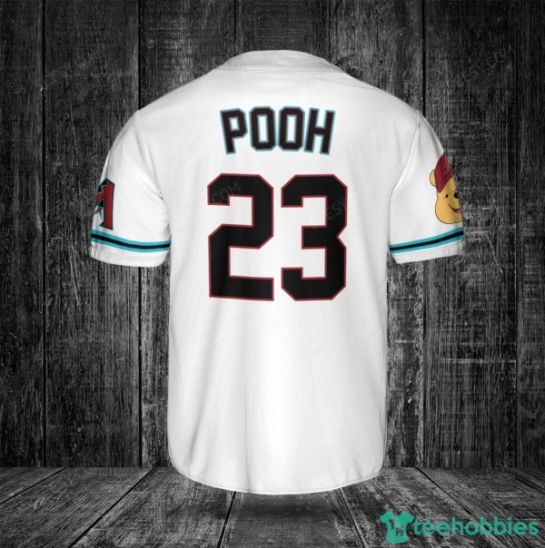 Arizona Diamondbacks Winnie the Pooh Baseball Jersey White Product Photo 3