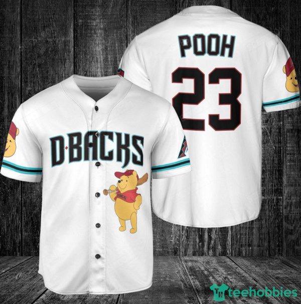 Arizona Diamondbacks Winnie the Pooh Baseball Jersey White Product Photo 1