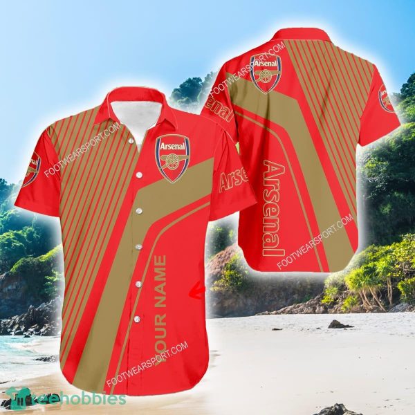 Arsenal Retro Aloha Hawaiian Shirt For Summer Custom Name - Arsenal Retro Aloha Hawaiian Shirt For Summer Custom Name