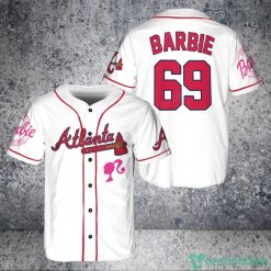 Atlanta Braves Barbie Baseball Jersey White Product Photo 1