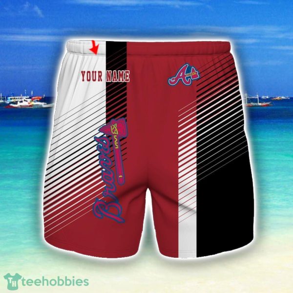 Atlanta Braves Beach Shorts For Sport Fans Team Summer Gift Custom Name Product Photo 1