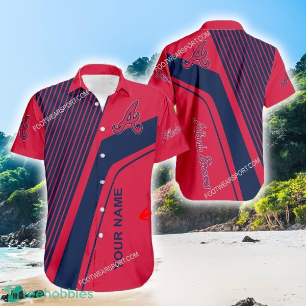Atlanta Braves Casual New AOP Hawaiian Shirt For Men And Women Custom Name - Atlanta Braves Casual New AOP Hawaiian Shirt For Men And Women Custom Name