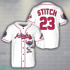Atlanta Braves Lilo And Stitch Baseball Jersey Shirt Custom Name Number Team Gift Product Photo 1