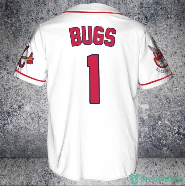 Atlanta Braves Looney Tunes Bugs Bunny Baseball Jersey White Product Photo 3