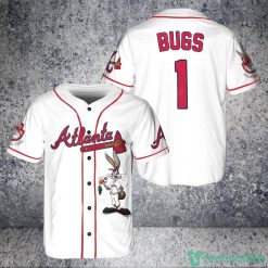 Atlanta Braves Looney Tunes Bugs Bunny Baseball Jersey White Product Photo 1
