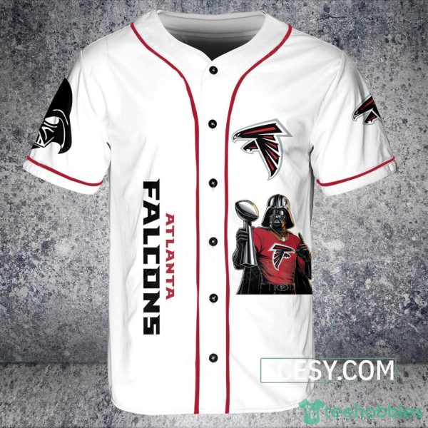 Atlanta Falcons Darth Vader Baseball Jersey White Product Photo 2