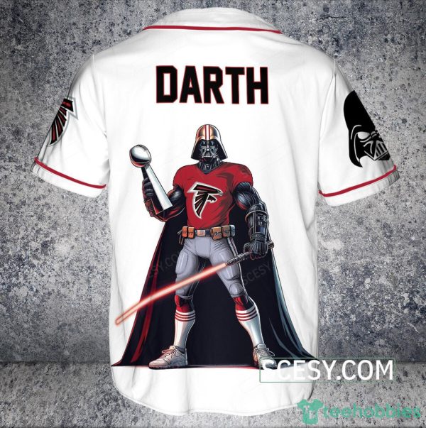 Atlanta Falcons Darth Vader Baseball Jersey White Product Photo 3