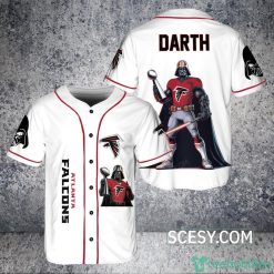 Atlanta Falcons Darth Vader Baseball Jersey White Product Photo 1