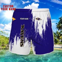 Baltimore Ravens 3D Shorts All printing Beach Shorts Custom Name For Fans Product Photo 1