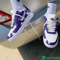 Baltimore Ravens Brush Pattern Air Force Shoes Men Women Sneakers AF1 Sneakers Product Photo 2