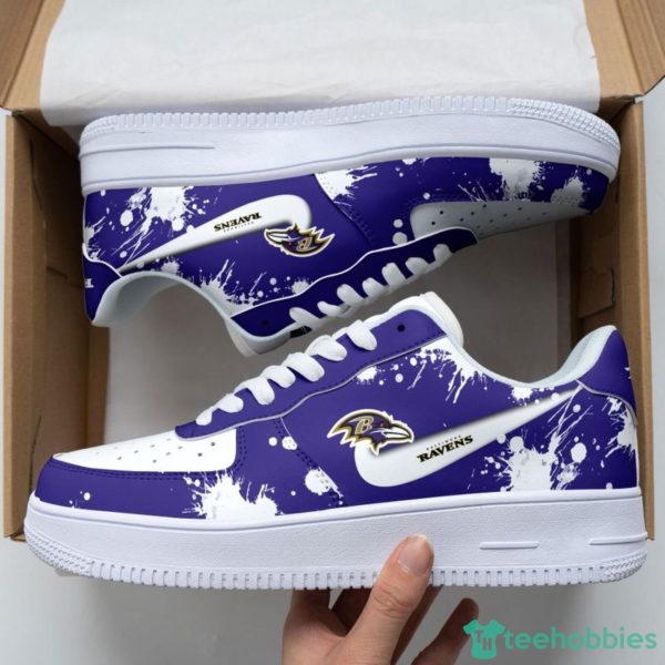 Baltimore Ravens Brush Pattern Air Force Shoes Men Women Sneakers AF1 Sneakers Product Photo 1