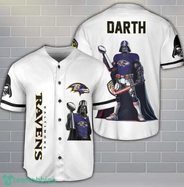 Baltimore Ravens Darth Vader 3D Baseball Jersey Shirt Product Photo 1