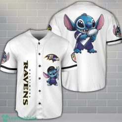 Baltimore Ravens Lilo And Stitch Baseball Jersey Shirt Limited For Fans Product Photo 1