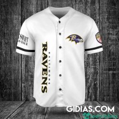 Baltimore Ravens Taylor Swift Baseball Jersey White Number #89 image Baltimore Ravens Taylor Swift Baseball Jersey White Number #89 Product Photo 3