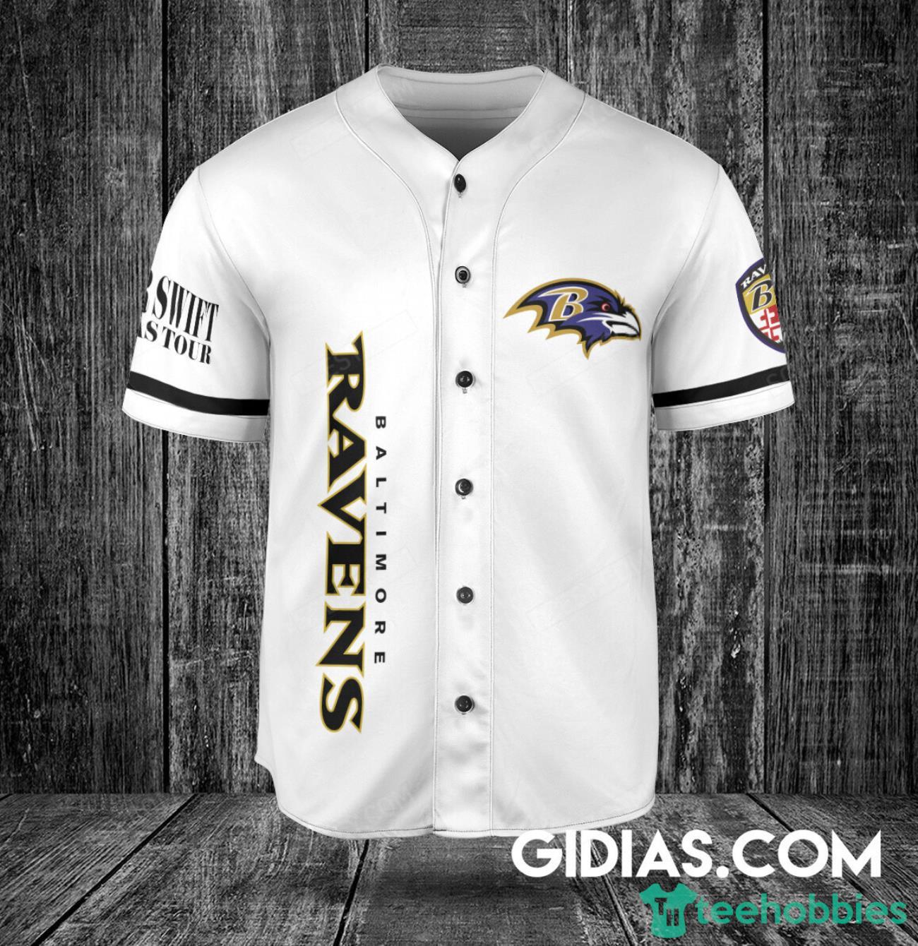 Baltimore Ravens Taylor Swift Baseball Jersey White Number #89 Baltimore Ravens Taylor Swift Baseball Jersey White Number #89 Product Photo 3
