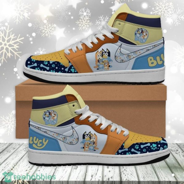 Bluey Team Mascot Design Air Jordan 1 High Top Sneaker For Men Women Product Photo 1