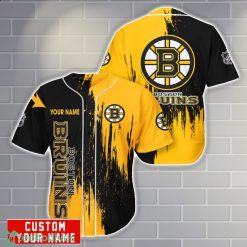 Boston Bruins Personalized Name 3D Baseball Jersey Shirt Gift For Sport Season Product Photo 1