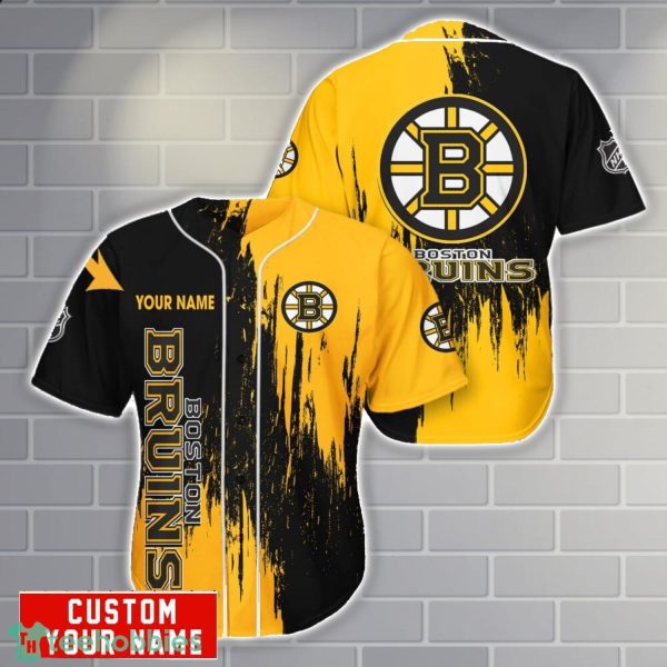Boston Bruins Personalized Name 3D Baseball Jersey Shirt Gift For Sport Season Product Photo 1
