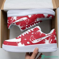 Boston Red Sox Brush Pattern Air Force Shoes Men Women Sneakers AF1 Sneakers Product Photo 1