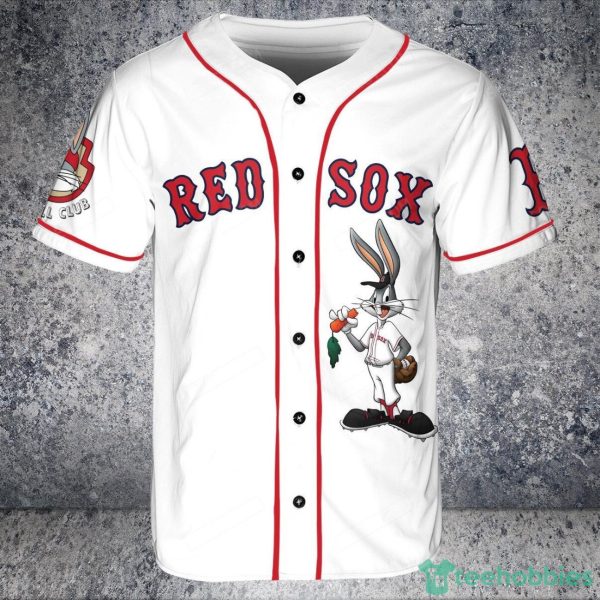 Boston Red Sox Looney Tunes Bugs Bunny Baseball Jersey White Product Photo 2