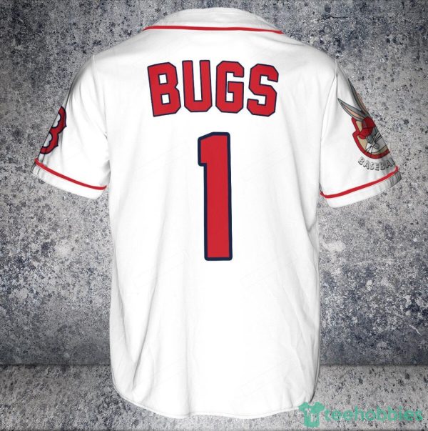 Boston Red Sox Looney Tunes Bugs Bunny Baseball Jersey White Product Photo 3