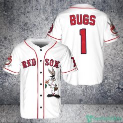 Boston Red Sox Looney Tunes Bugs Bunny Baseball Jersey White Product Photo 1