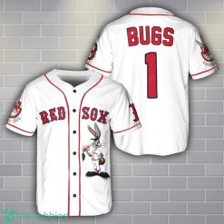 Boston Red Sox Looney Tunes Bugs Bunny White 3D Baseball Jersey Shirt Custom Name Number Product Photo 1