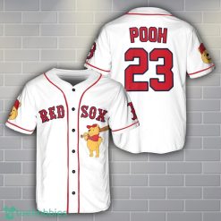 Boston Red Sox Winnie the Pooh Baseball Jersey Shirt Cute Gift For Men Women Custom Name Number Product Photo 1