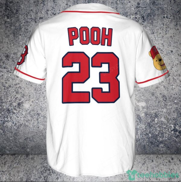 Boston Red Sox Winnie the Pooh Baseball Jersey White Product Photo 3